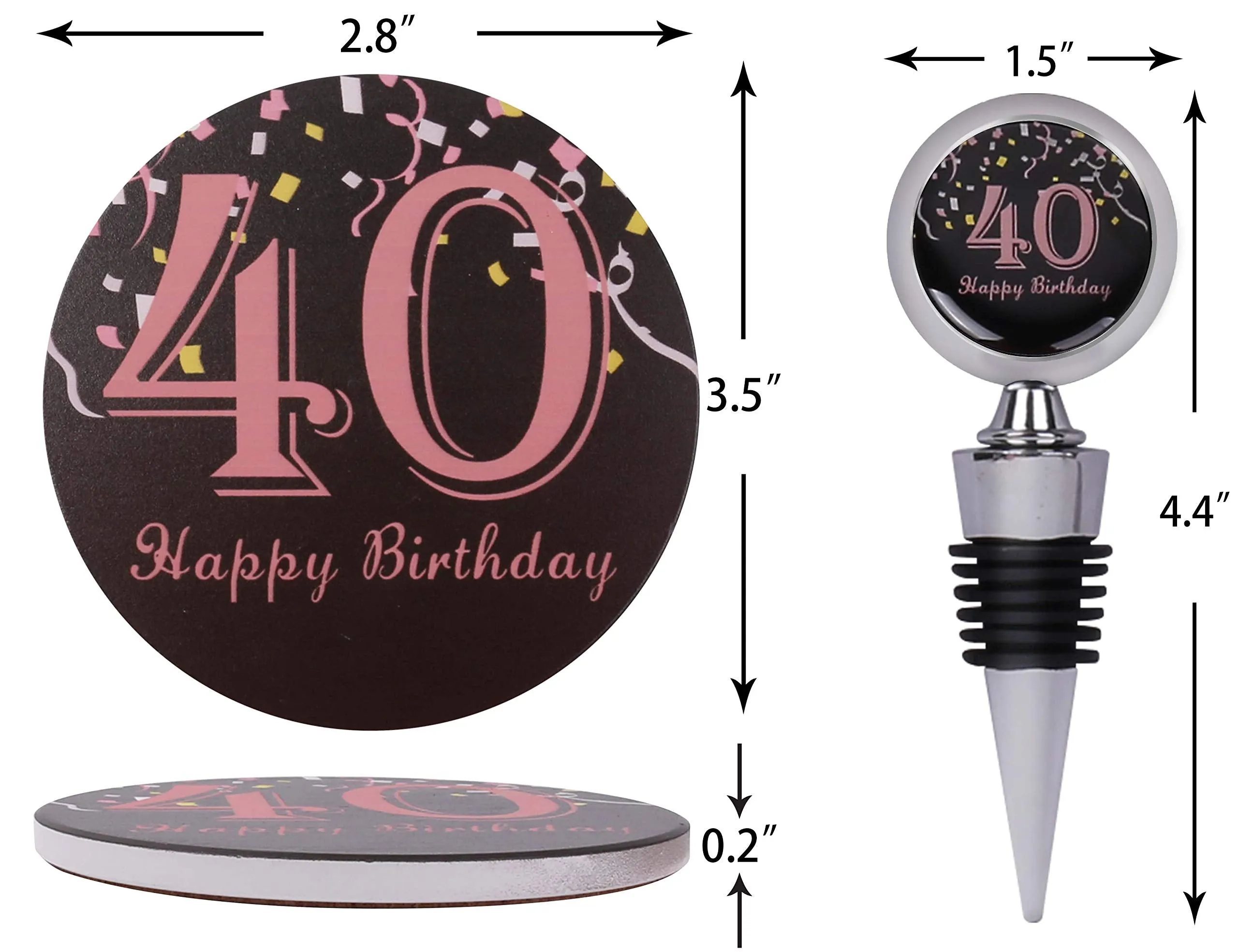 40th Birthday Gifts for Women, 40th Birthday Decorations for Women, Turning 40 Gifts