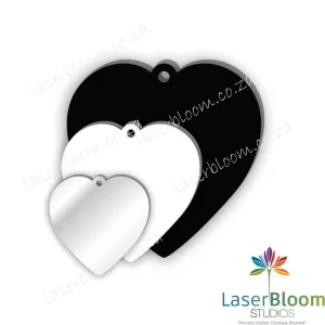 Acrylic Blank Heart- Select Your Thickness (1.5mm, 2mm, 3mm)