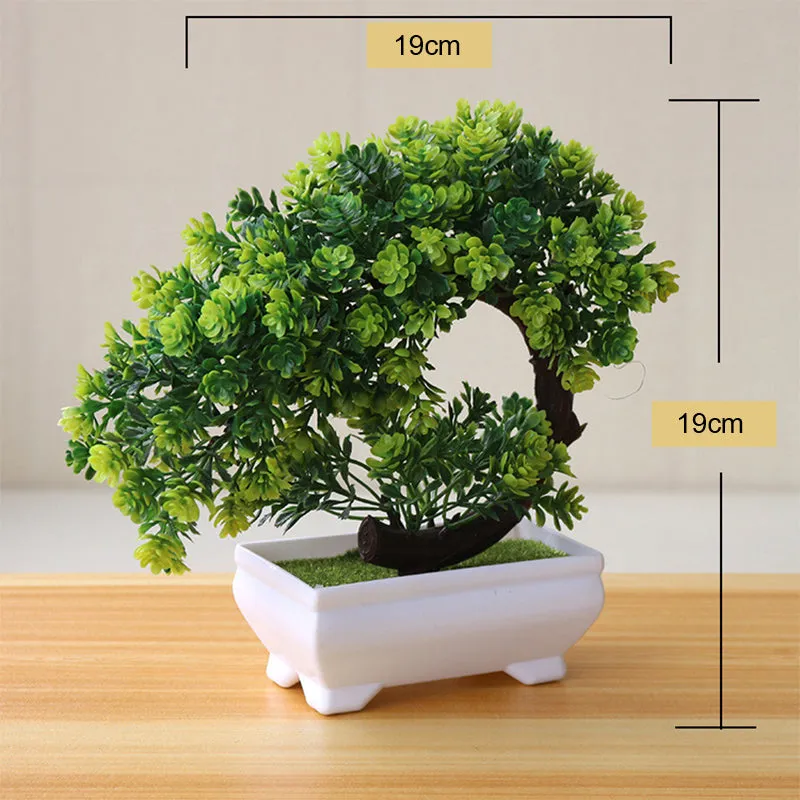 Artificial Mini Bonsai Tree Pot Flower Simulated Tree Decor Plant Fake Flower Potted Ornament For Home Room Garden Decoration