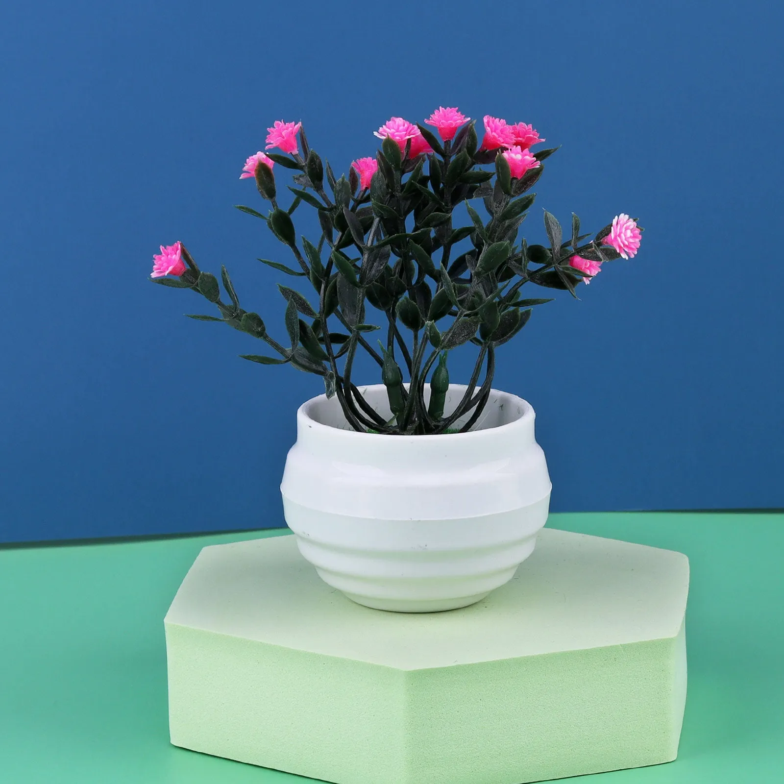 Artificial Mini Bonsai Tree Pot Flower Simulated Tree Decor Plant Fake Flower Potted Ornament For Home Room Garden Decoration