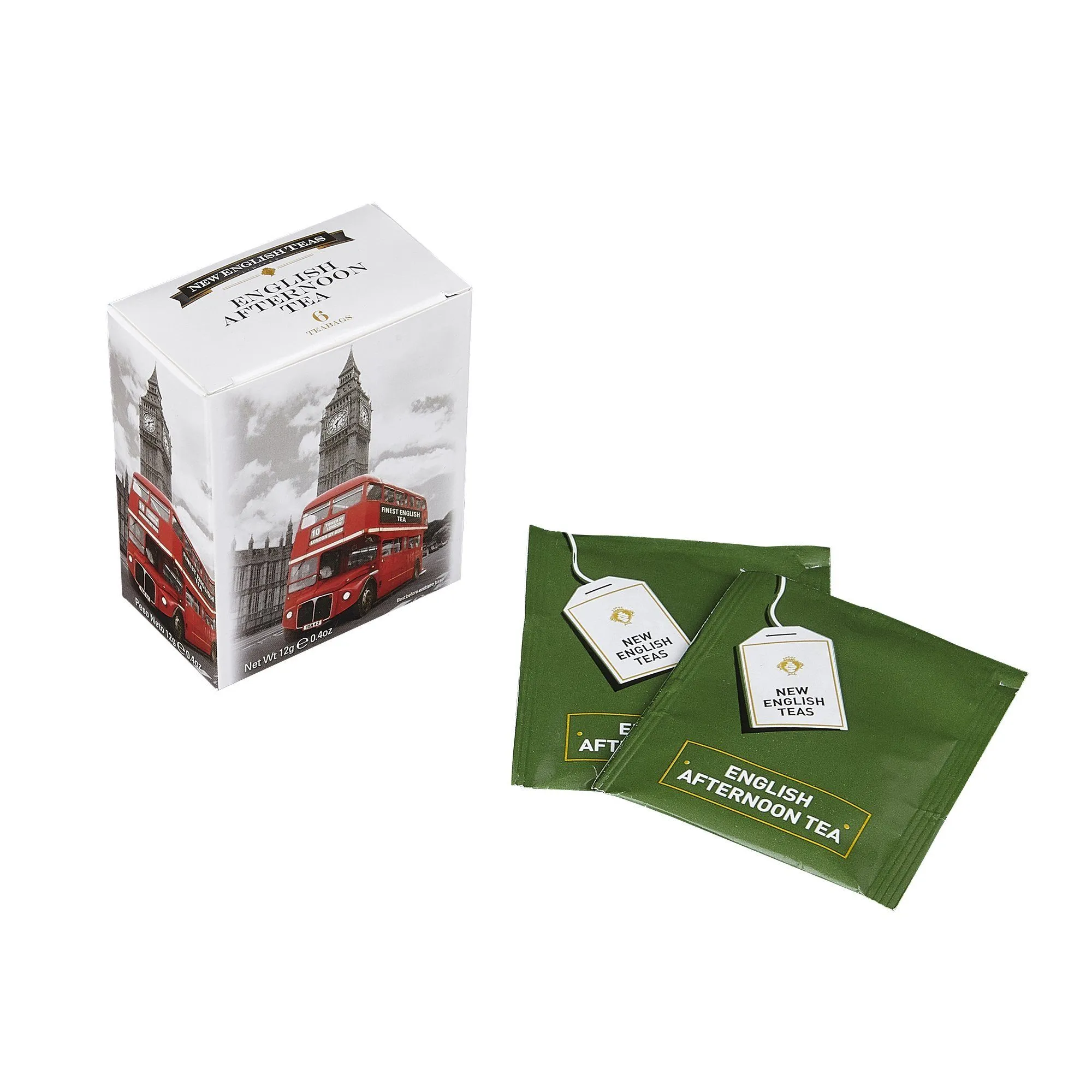 Black & White Red London Bus Mini Tea Box 6s