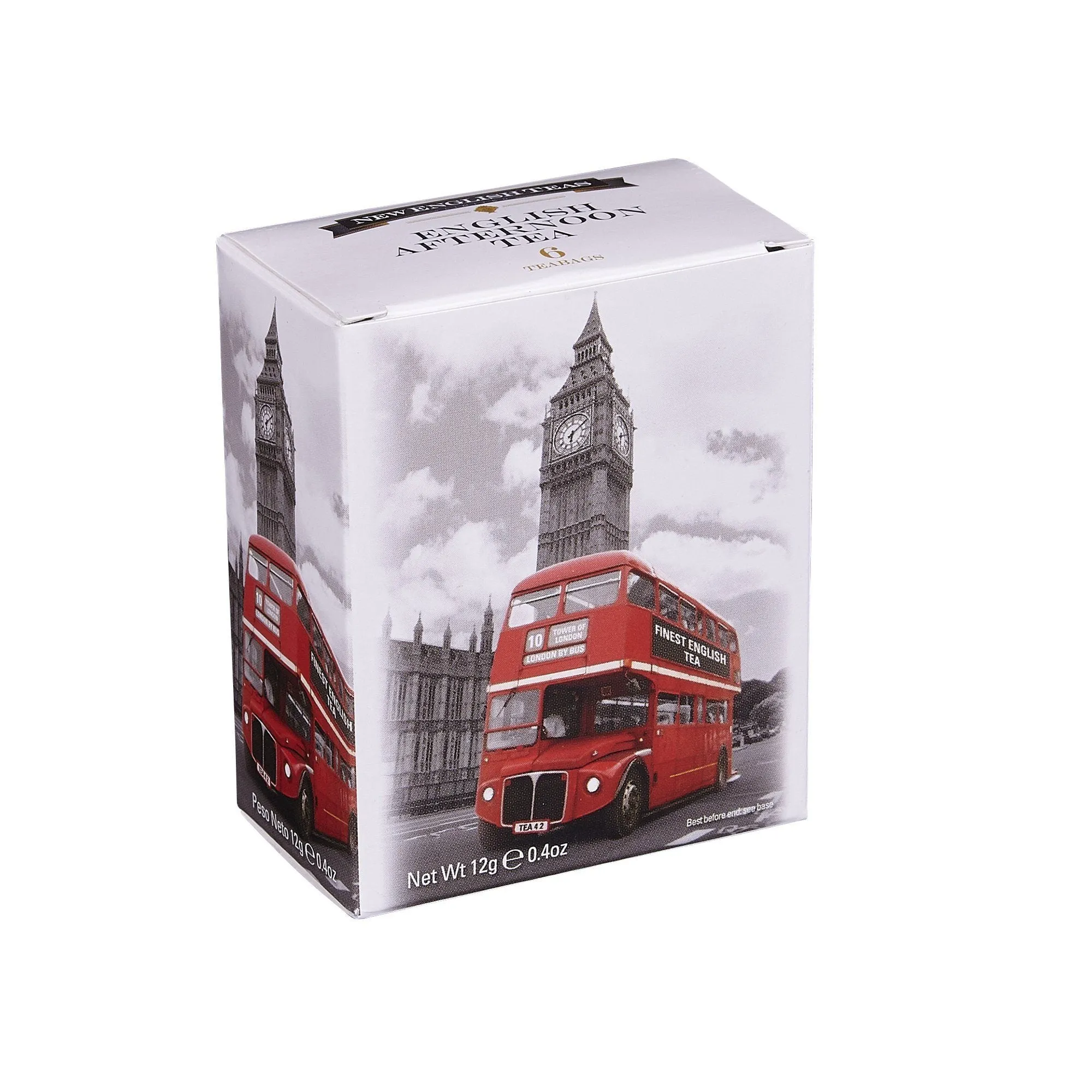 Black & White Red London Bus Mini Tea Box 6s