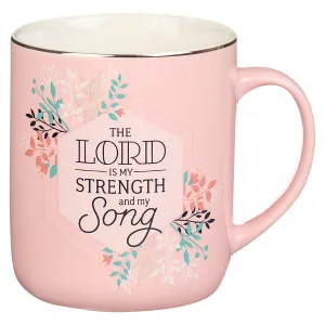 CAG White/Pink My Strength & My Song Ceramic Mug