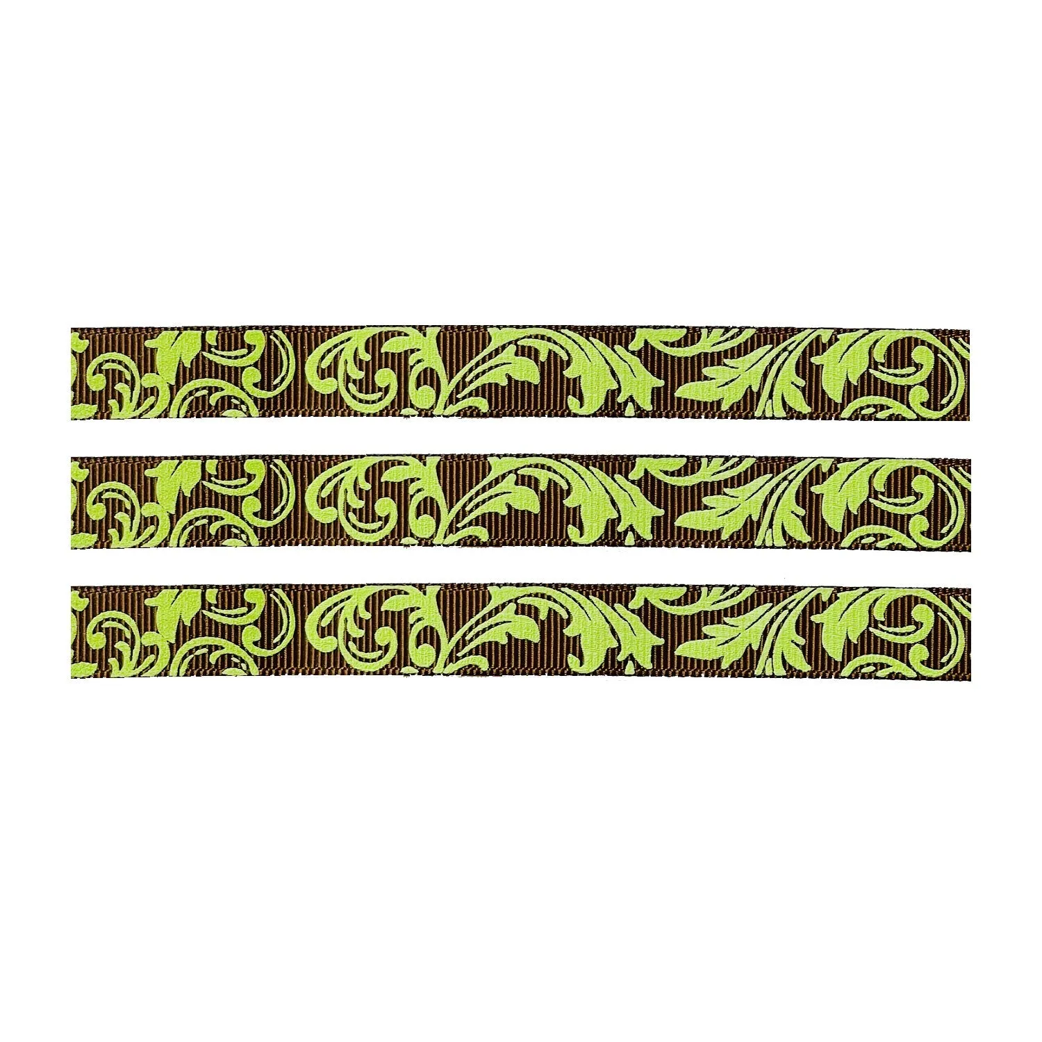 Carolee's Creations - Adorn It Ribbon Spool - Floral Green/Brown 25 Yards*