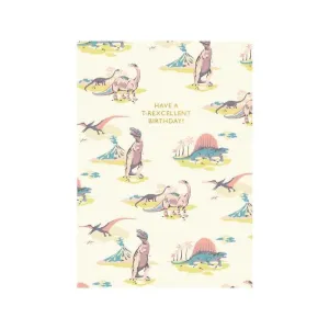 Cath Kidston: Foil Greeting Card Pastel Dinosaurs