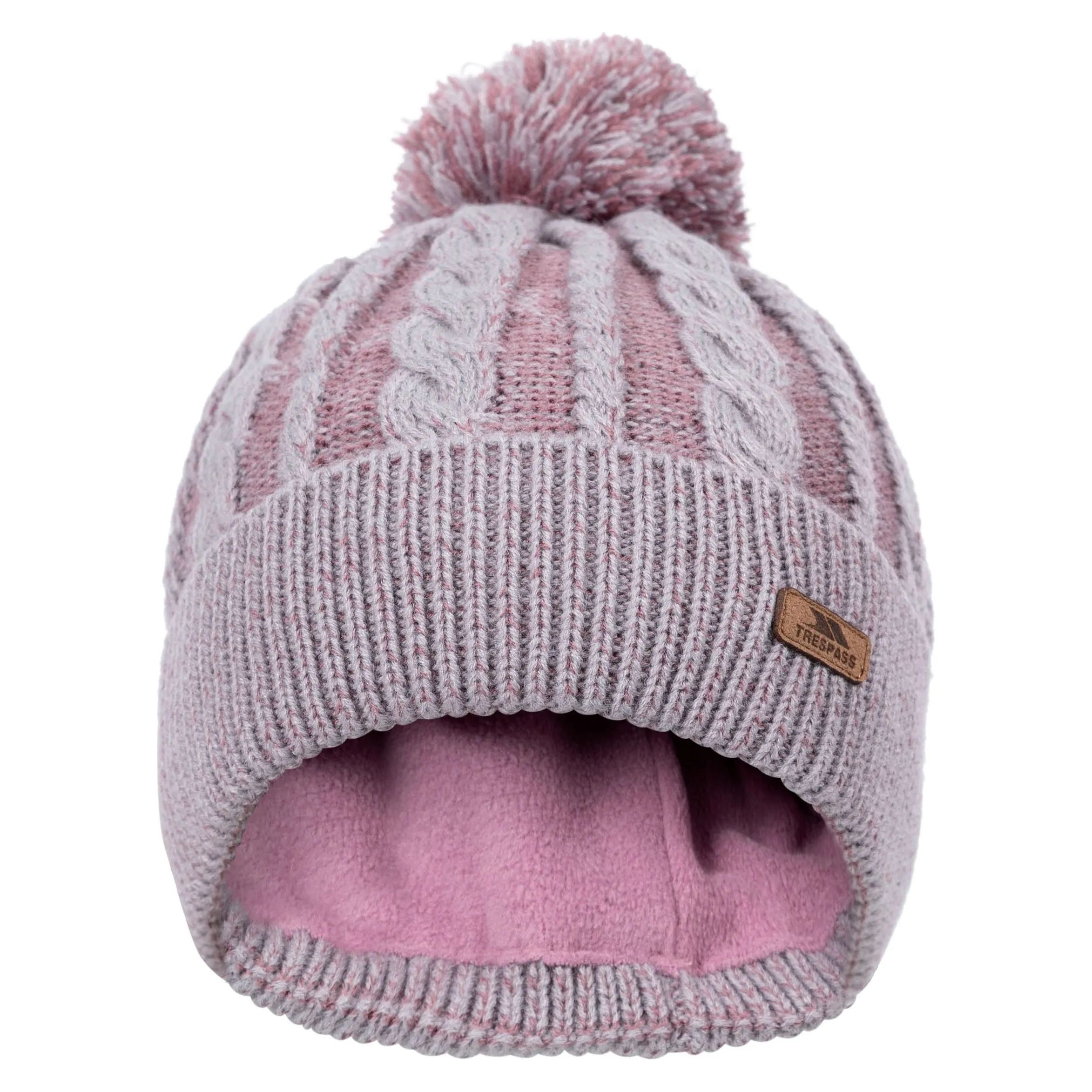 Elle Women's Fleece Lined Knitted Hat in Rose Tone