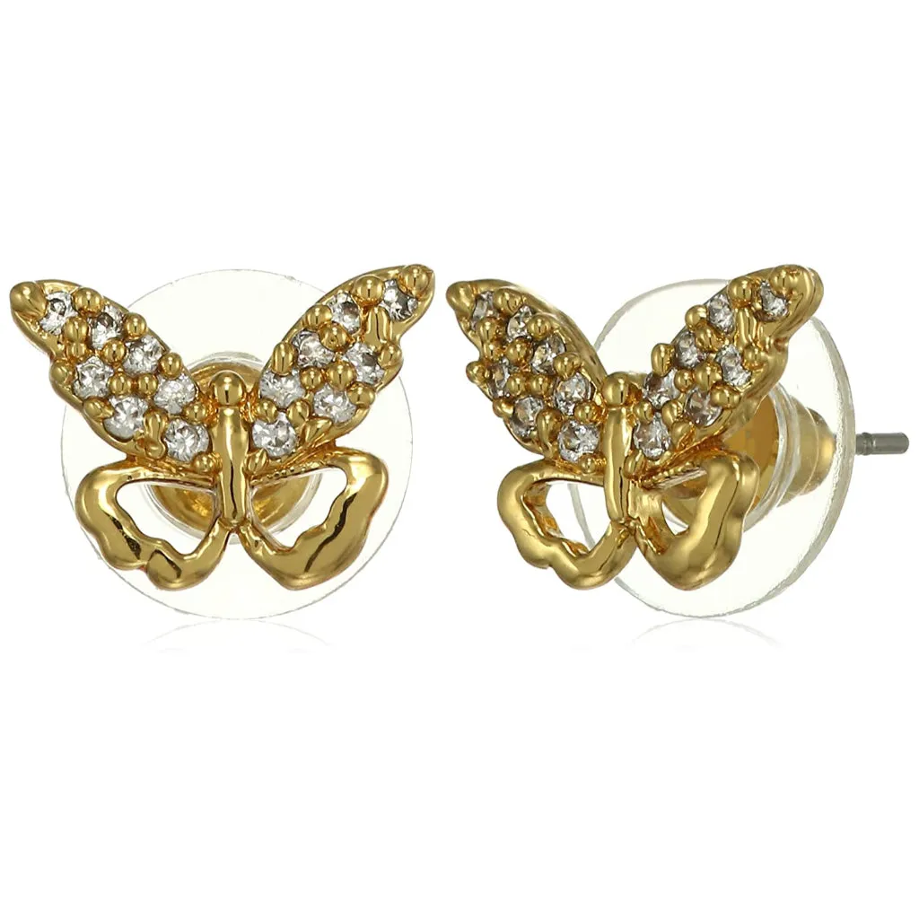 Estele Gold Plated American Butterfly Stud Earrings for Girls