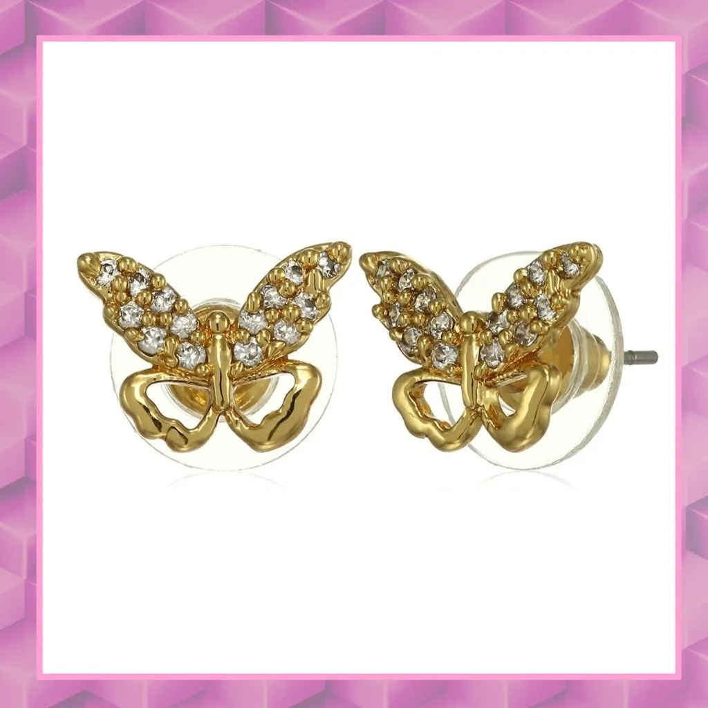 Estele Gold Plated American Butterfly Stud Earrings for Girls