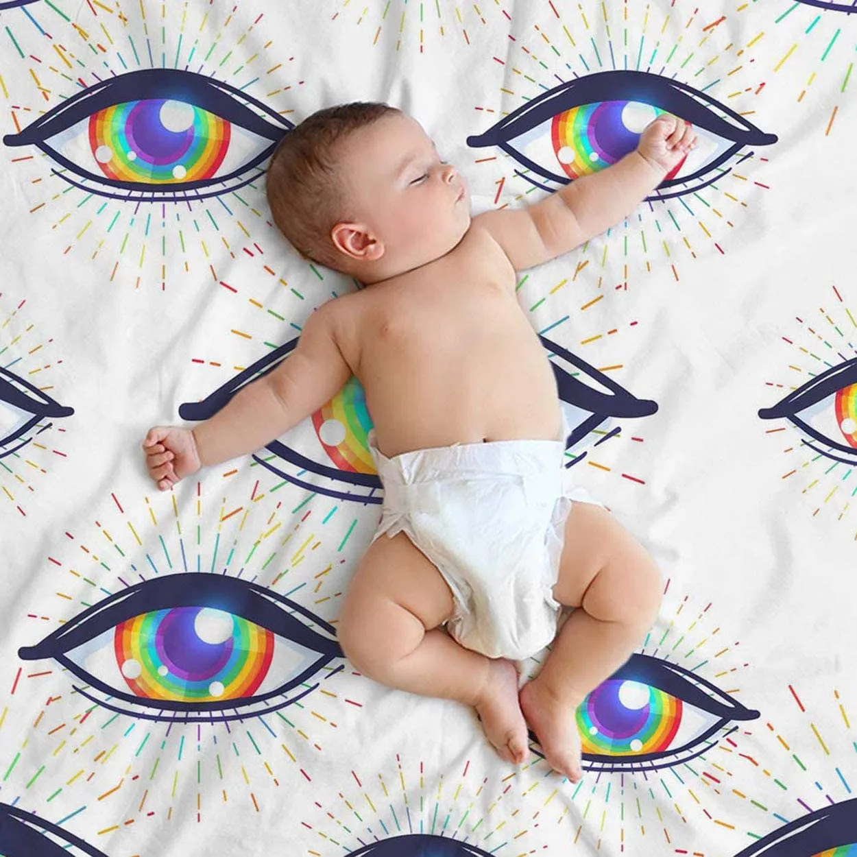 Eyes Throw Blanket Rainbow Colored Eyes Flag Of Lgbt Community Inside Eyeball Rainbow Pride Blanket