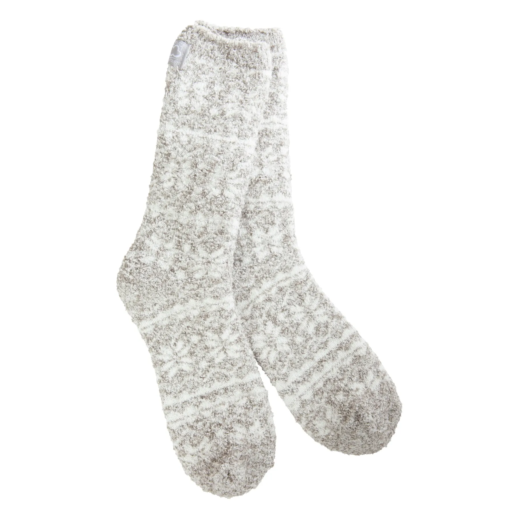 Fair Isle Silver Socks