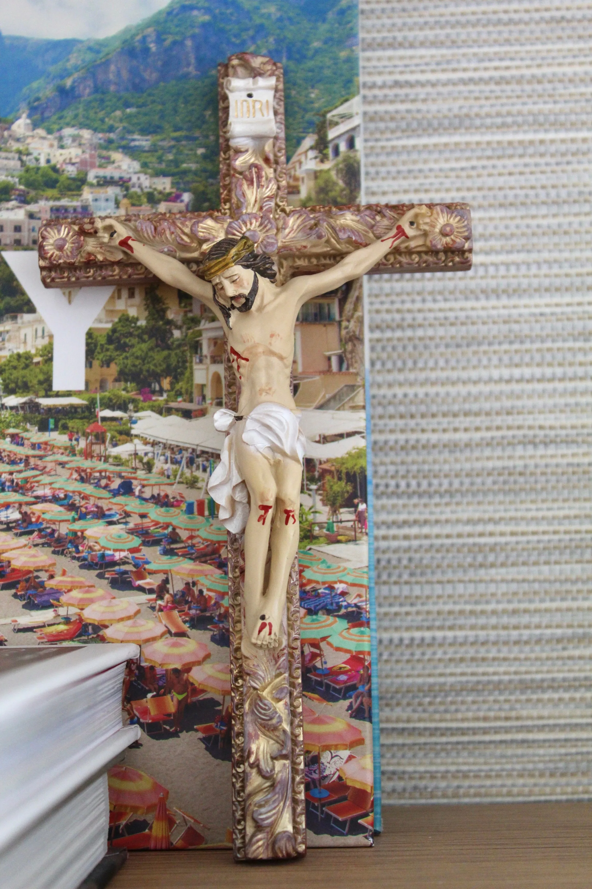 Floral Wall Crucifix