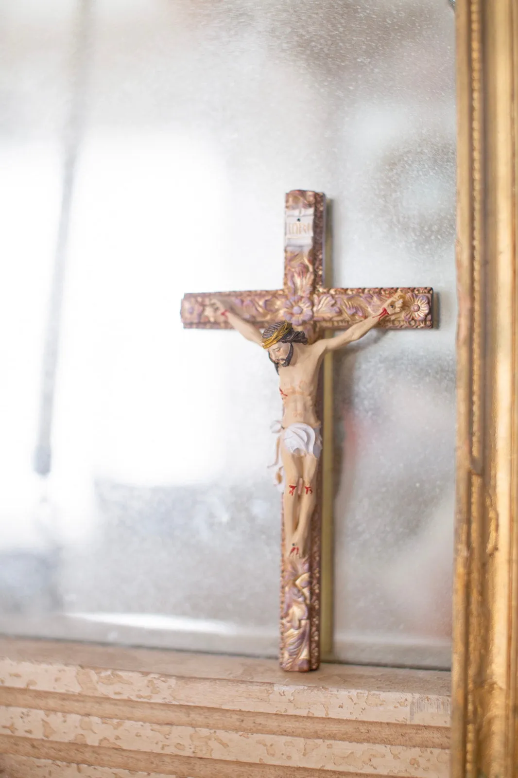 Floral Wall Crucifix