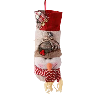 hiLISS 2pcs Snowman Santa Claus Christmas Candy Bag Home Gift Decor