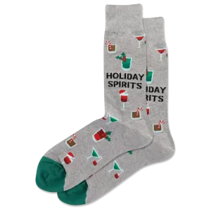 HOTSOX Men's Holiday Spirits Crew Socks