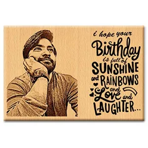 Incredible Gifts India Personalized Engraved Wooden Frame Birthday Gifts (6x4 Inches, Wood)