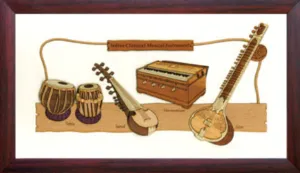 Indian Musical Instrument Wall Decor 7x12 Inch By India Kreations Decor