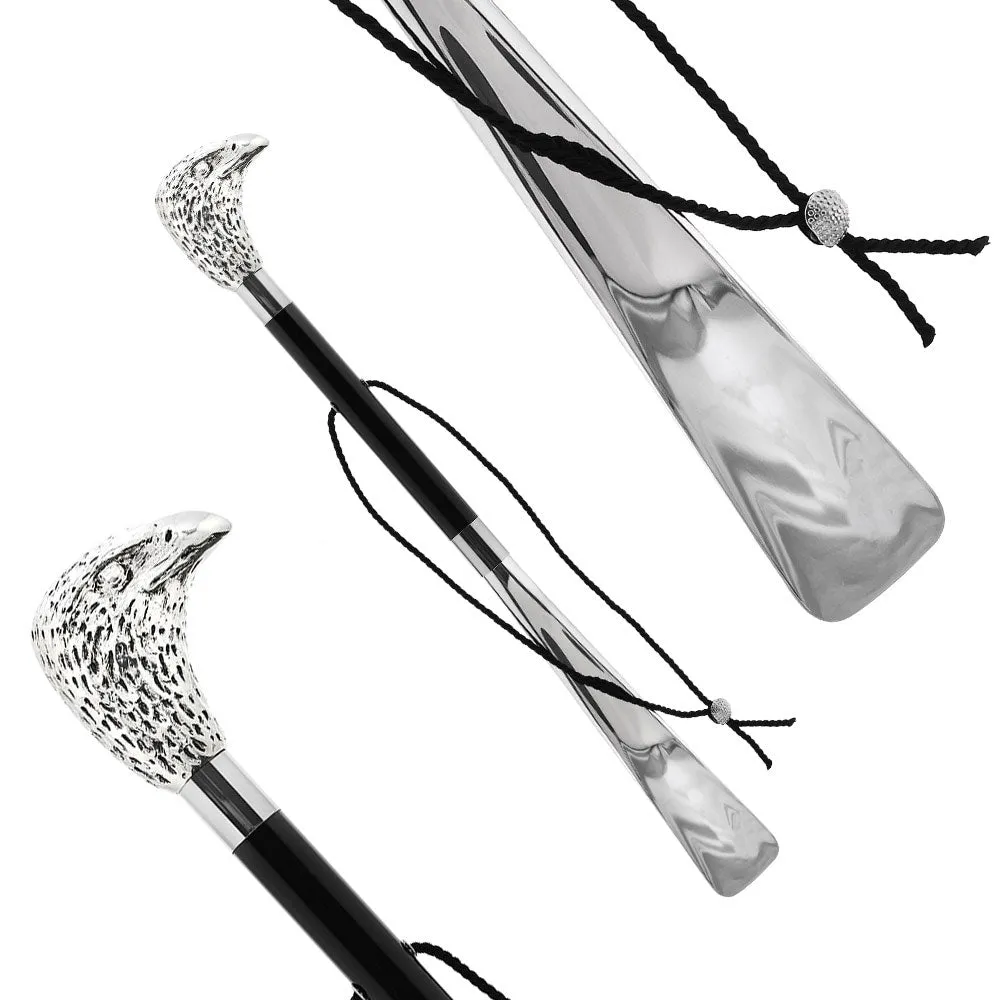 Italian Luxury: Hawk Shoehorn, Crafted in Elegant 925r Silver