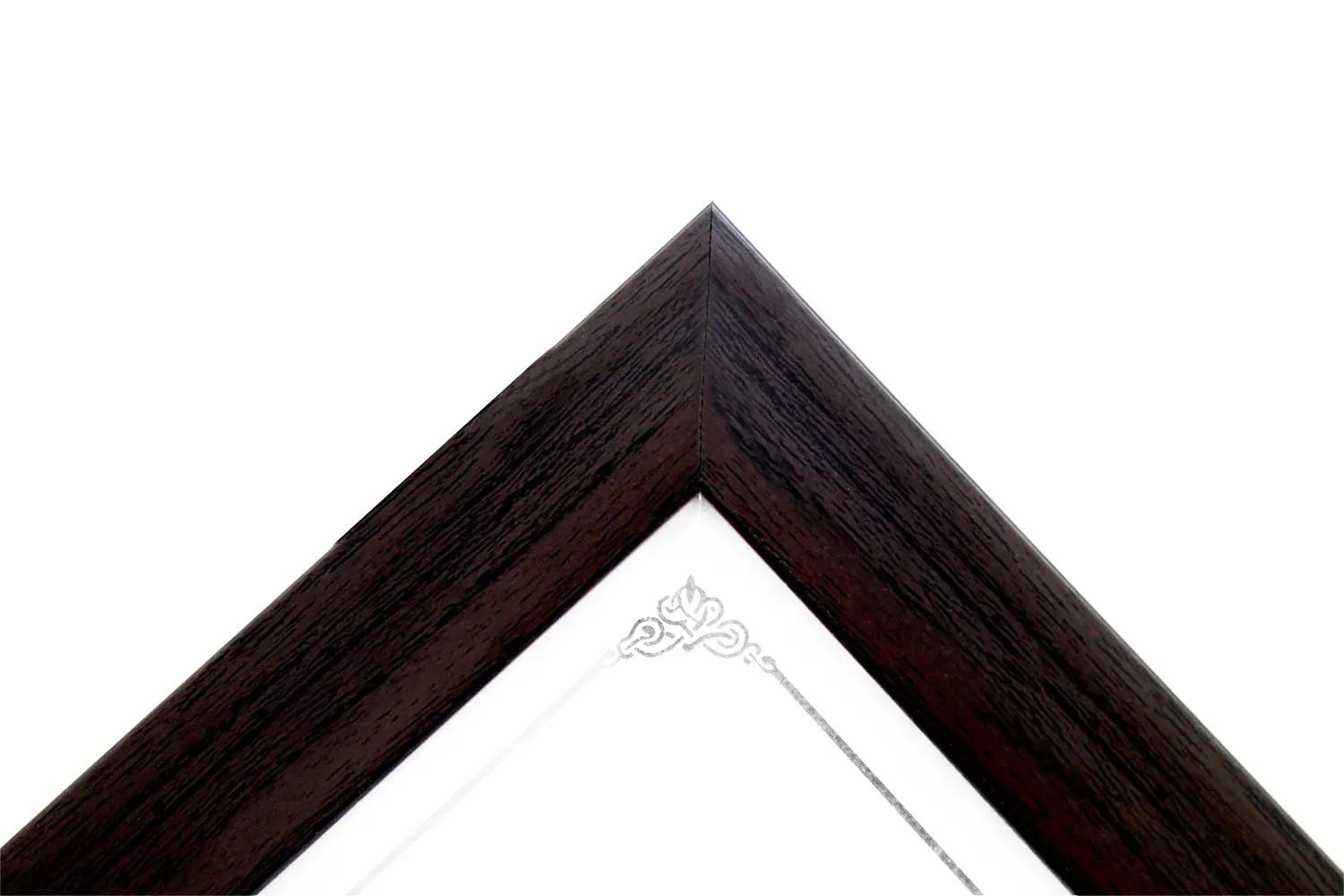 KDM HOME DECOR Photo frame 10x14 Inch Flexible Glass & Synthetic Wood Hanging/Table Top High Density Photo Frame for Wall Decoration Dark Brown