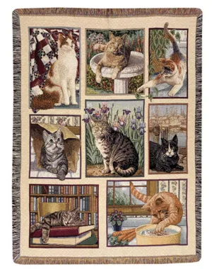 Kitty Corner Throw Blanket by Linda Spivey©