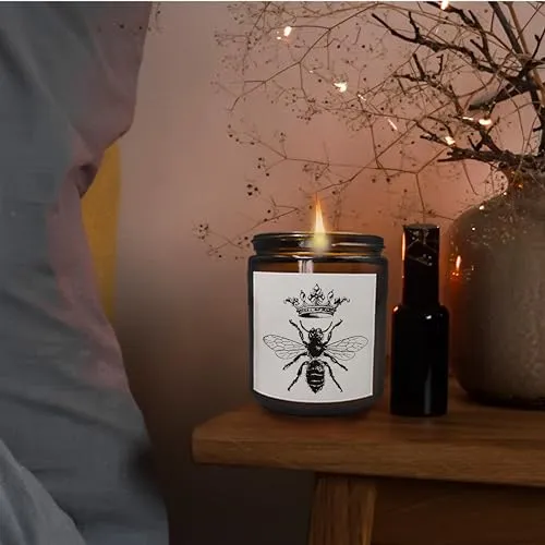 Mancheng-zi Queen Bee Candle,Queen Bee Birthday Gifts for Girls Women,Bee Gifts for Bee Lovers,Bee Themed Gifts,Honey Bee Gifts,Bee Candles