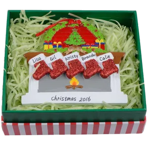 MAXORA Personalized Ornaments Fireplace Christmas Gift Box 5