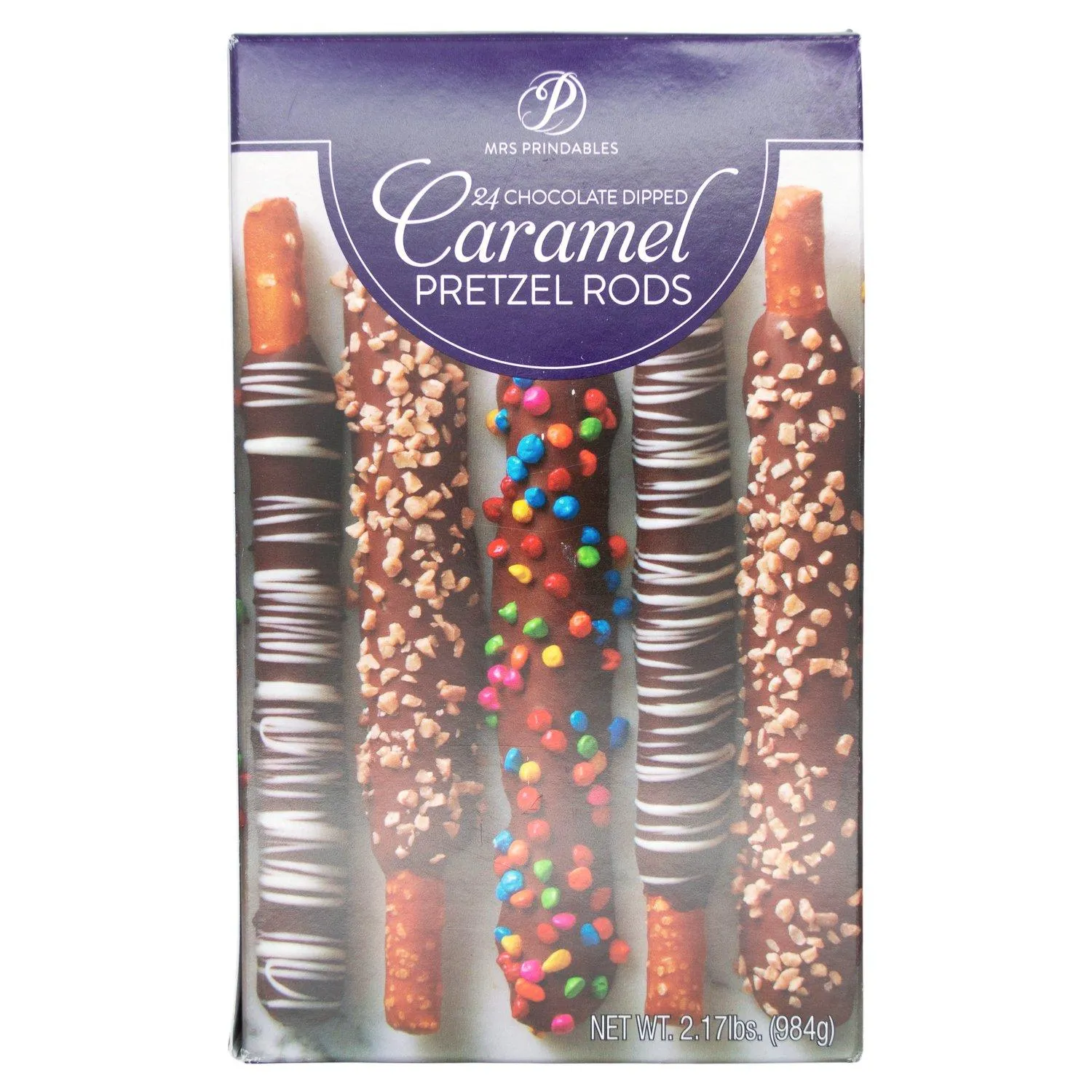 Mrs Prindables Chocolate Dipped Caramel Pretzels Rods