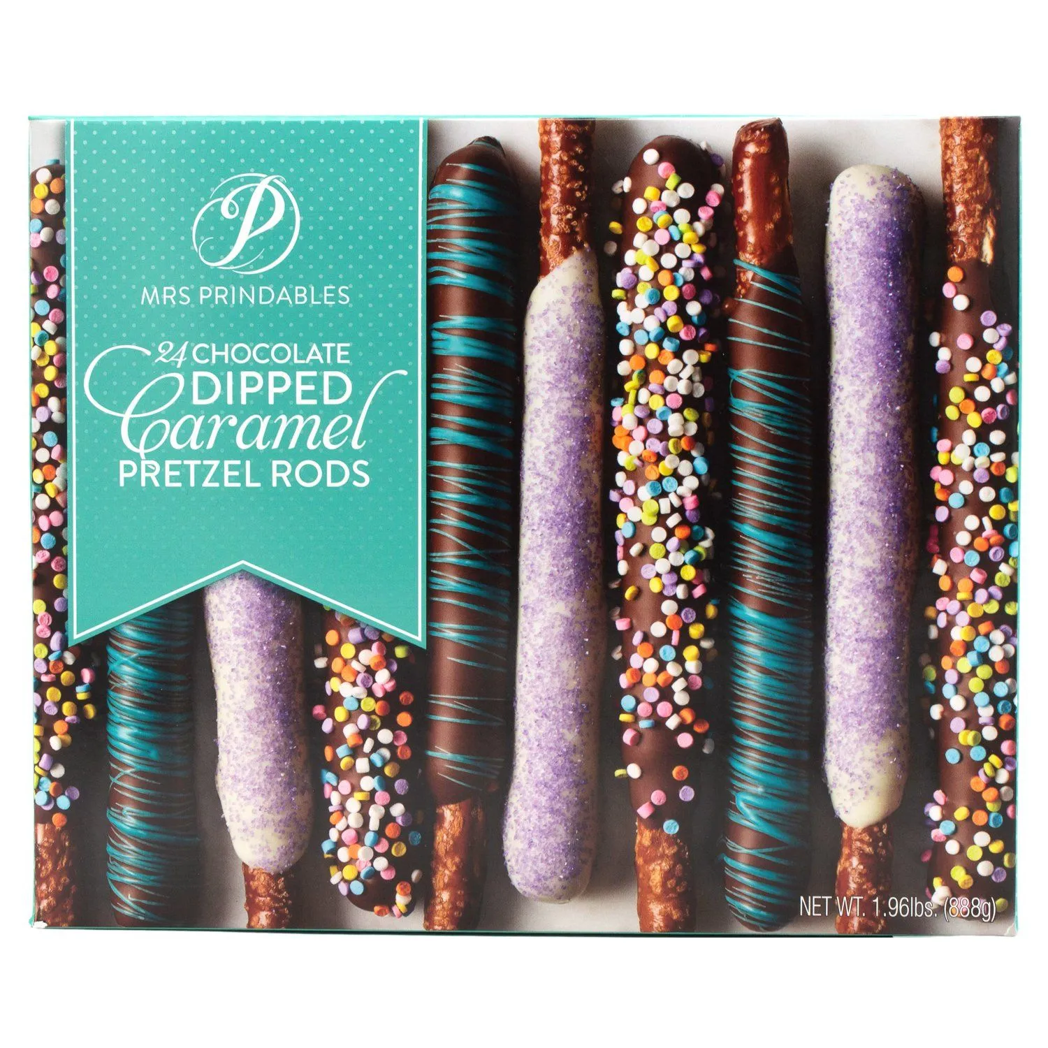 Mrs Prindables Chocolate Dipped Caramel Pretzels Rods