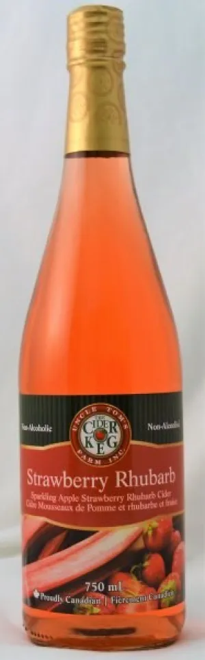 Non-Alcoholic Strawberry Rhubarb Sparkling Cider