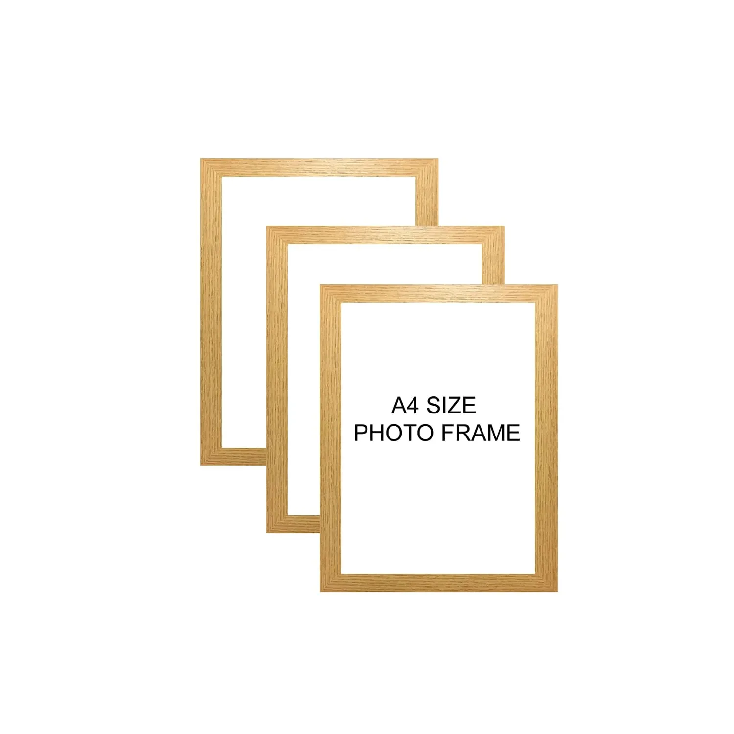 OFC ERA A4 Size Photo Frame For Wall Decor || Living Room || Bedroom || Acrylic frames || Pack of 3 (Light Brown)