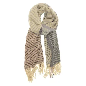 Ombre Chevron Fringe Scarf by Joy Susan