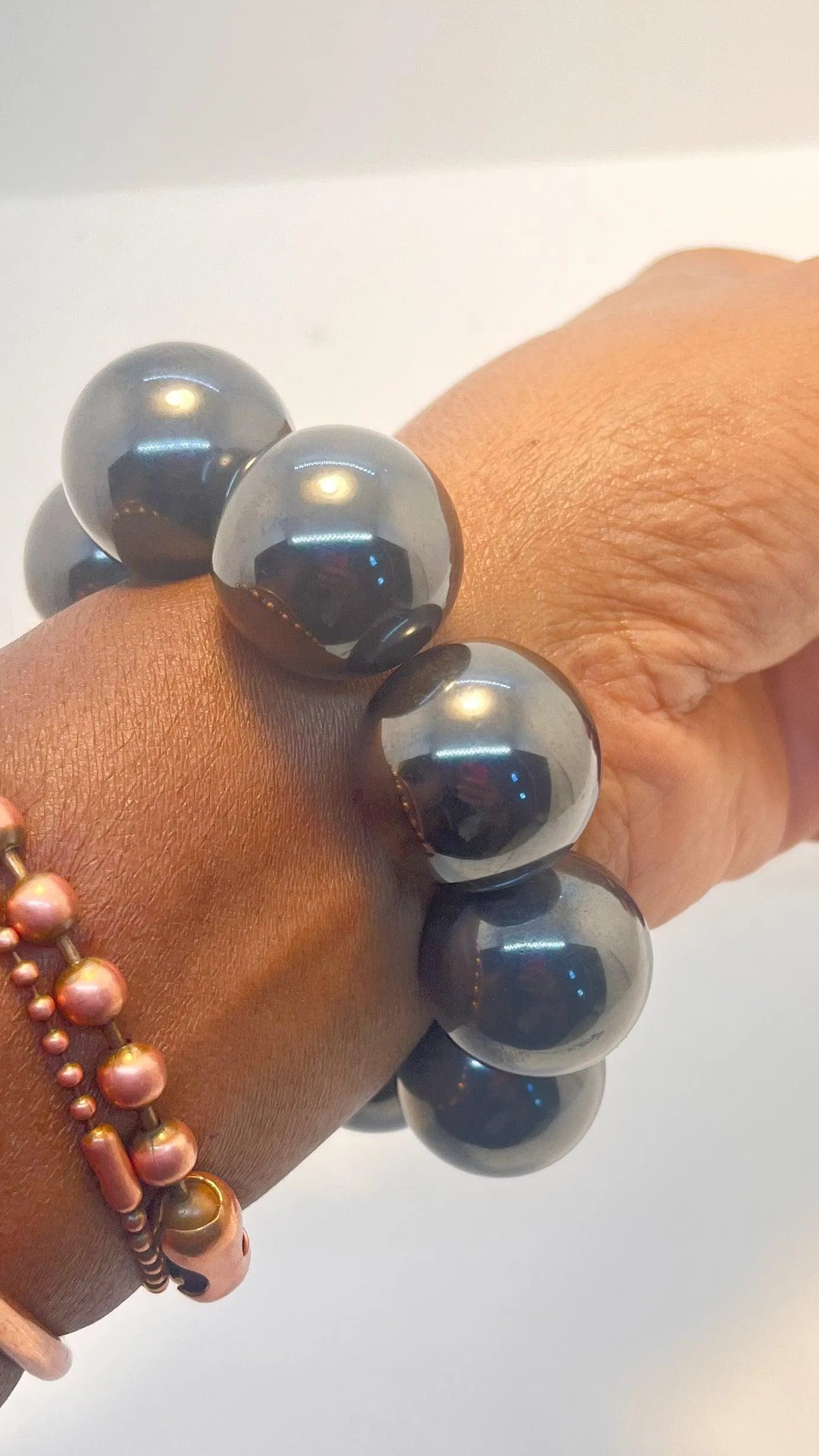 Pair of Hematite Magnetic Spheres 1 inch