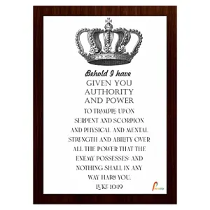 Printality Bible Behold i have given you |LUKE 10:19| Verse Wall Photo Frames Photo Frame For Wall Christians Photo Frames Size Hanging Frame for Decoration Room, Bedroom, Hall, Living Room