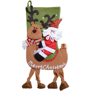 QBSM Classic Cute Christmas Stocking Decorations Gift Bag