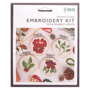 RHS Embroidery Kit - Festive Flora