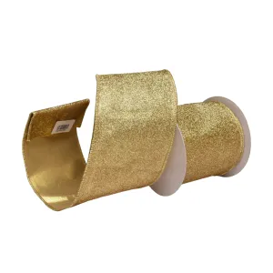 Ribbon Glitter Gold 100mm