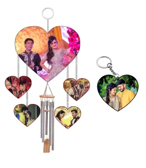 Shri Kanth Art® Personalized Photo Frame| Display Picture| Photo Frame for Couples| Beautiful Gift for Anniversary| Frame With Free Heart Key Chain