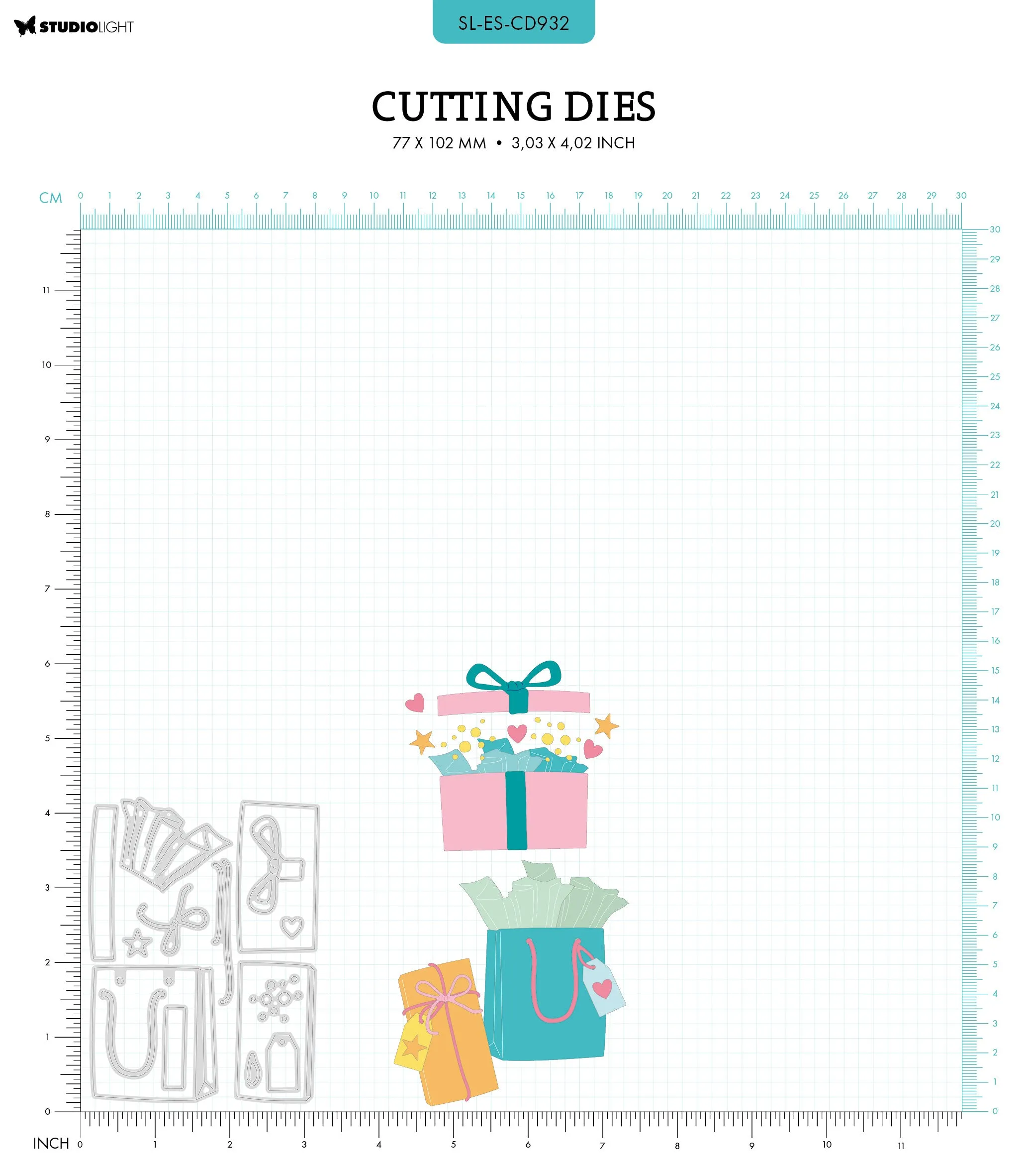 SL Cutting Die B-Day Gifts Essentials 15 PC