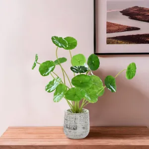 UMAI Artificial Money Plant (29cm) Artificial Plants for Home Decor | Home Decor Items for Living Room, Office, Reception, Hospital, Temple | Aesthetic Room Decor Items for Bedroom