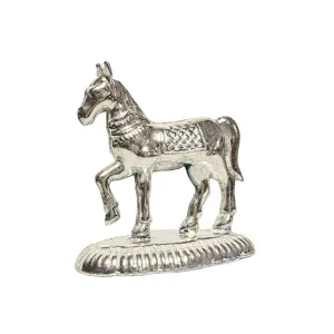 Vail Creation Silver Horse Vastu Idol Decoration Items for Pooja Gift Worship Home Decor | Silver Horse with Left Leg Up