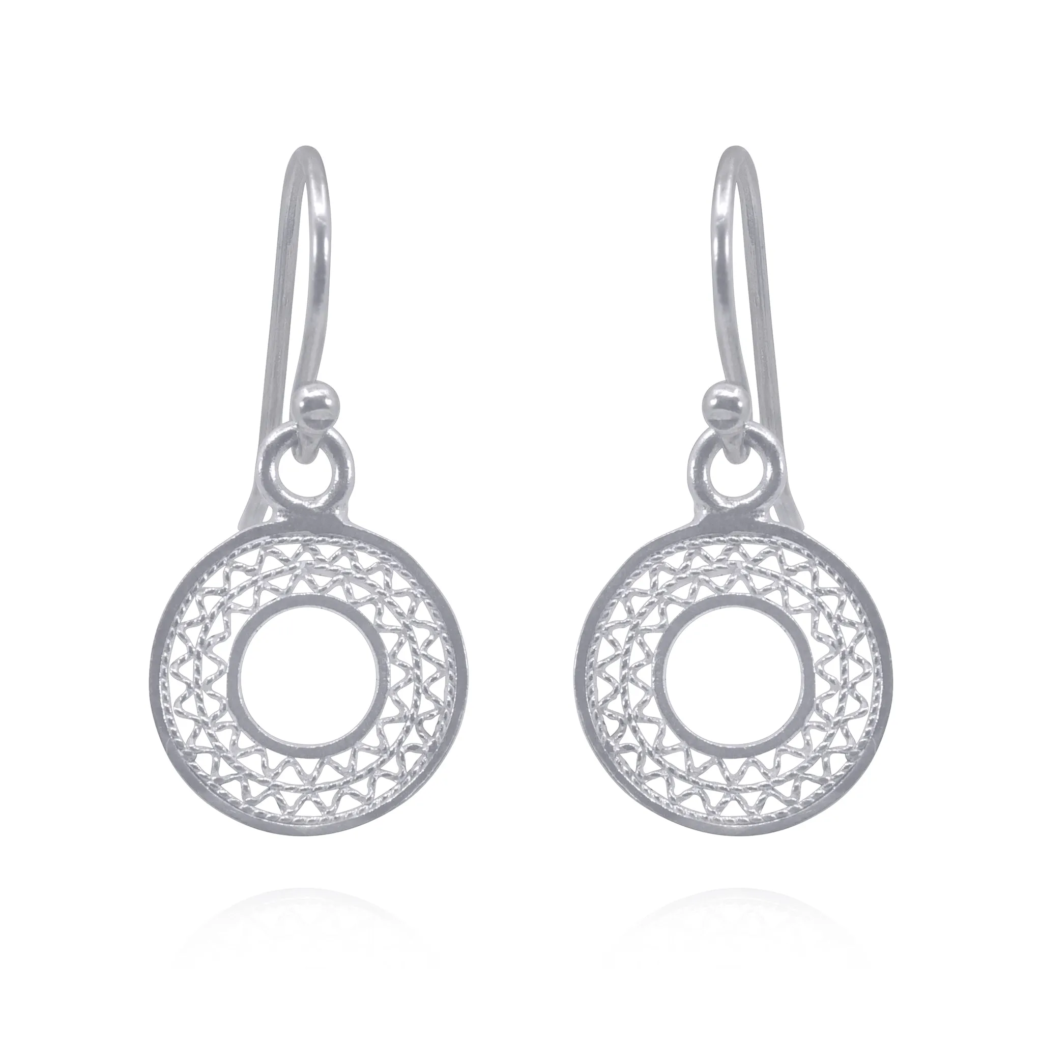 VALERIA SILVER EXTRA SMALL EARRINGS FILIGREE