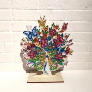 Wooden Diamond Art Stand (Peacock)